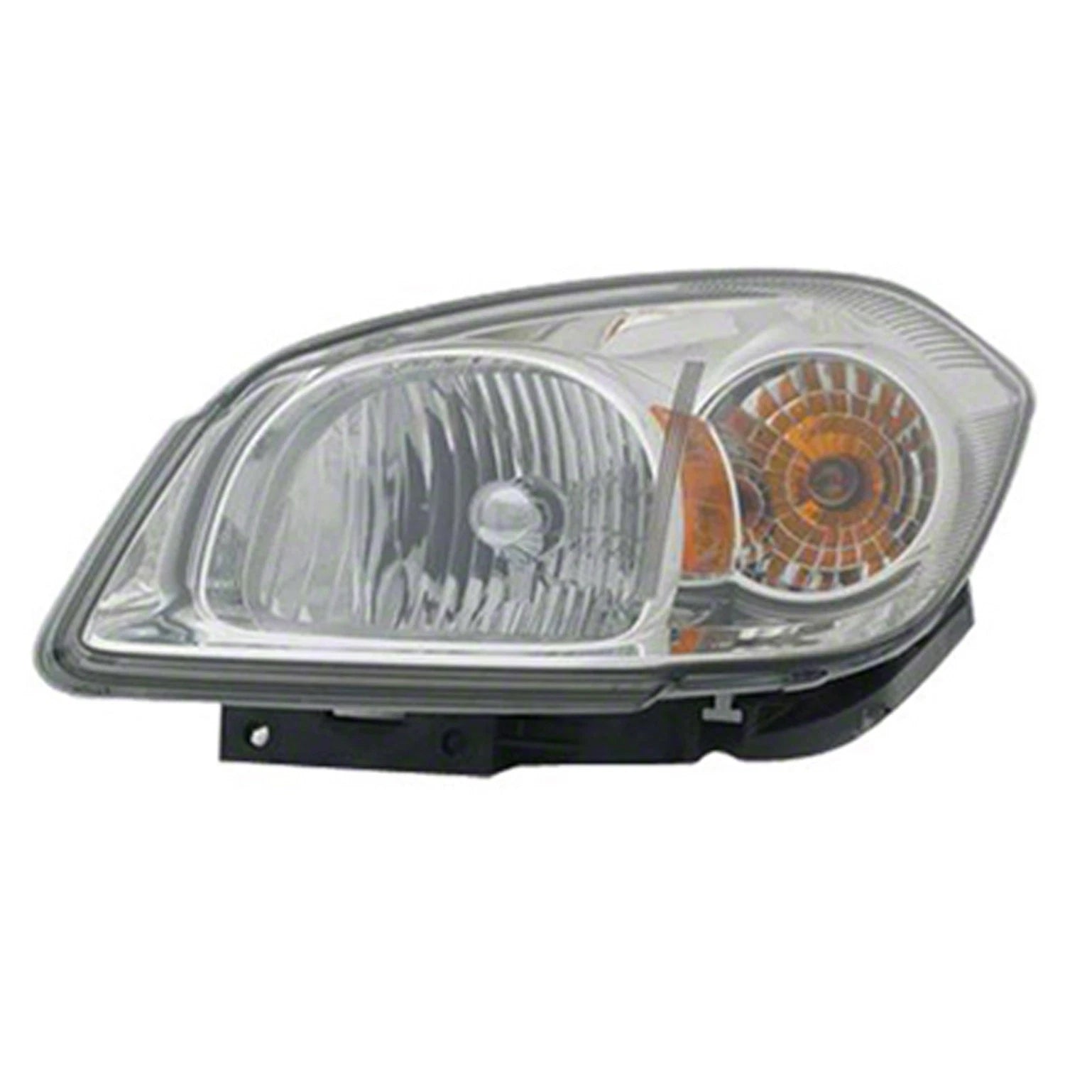 Replacement Amber/Clear/Smoked Chrome Driver Head Light Assembly w/o Bracket