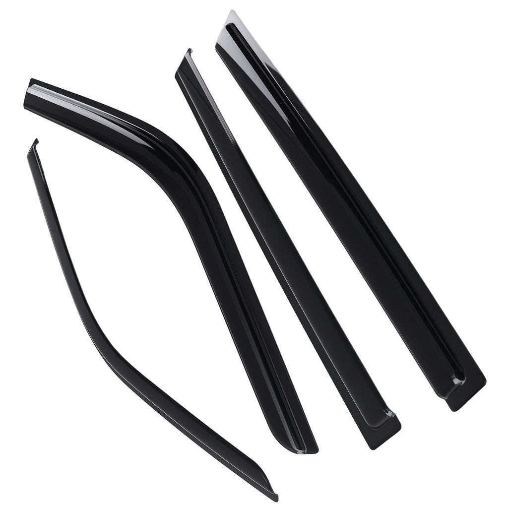 Black Window Rain Deflector for Ford F250 F350 F450 Super Duty (1999–2016)