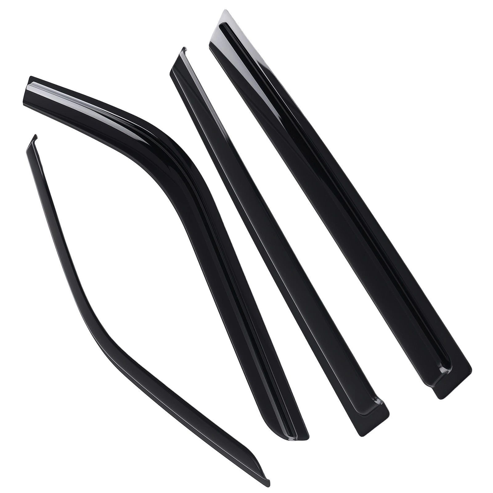 Black Window Rain Deflector for Ford F250 F350 F450 Super Duty (1999–2016)
