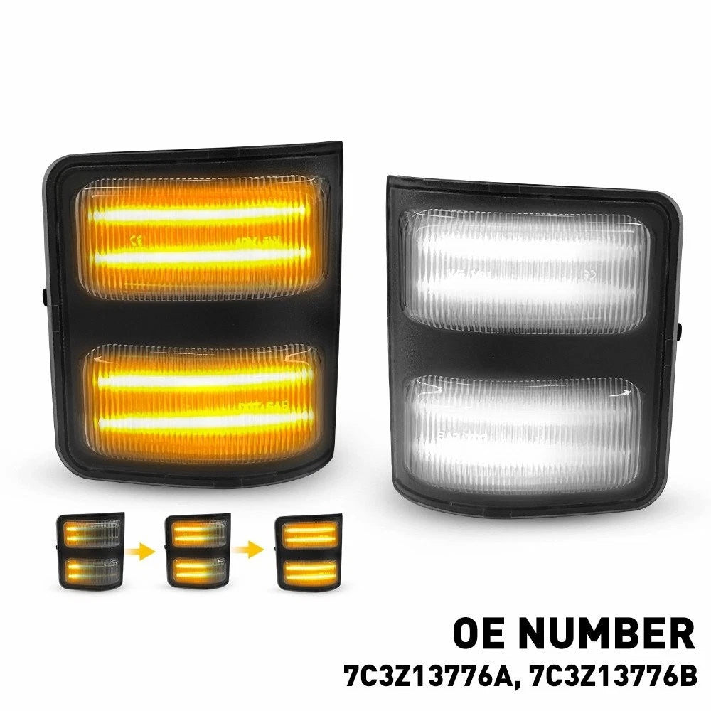 LED Side Mirror Marker Lights for Ford F250 F350 F450 F550 Super Duty (2008–2016)