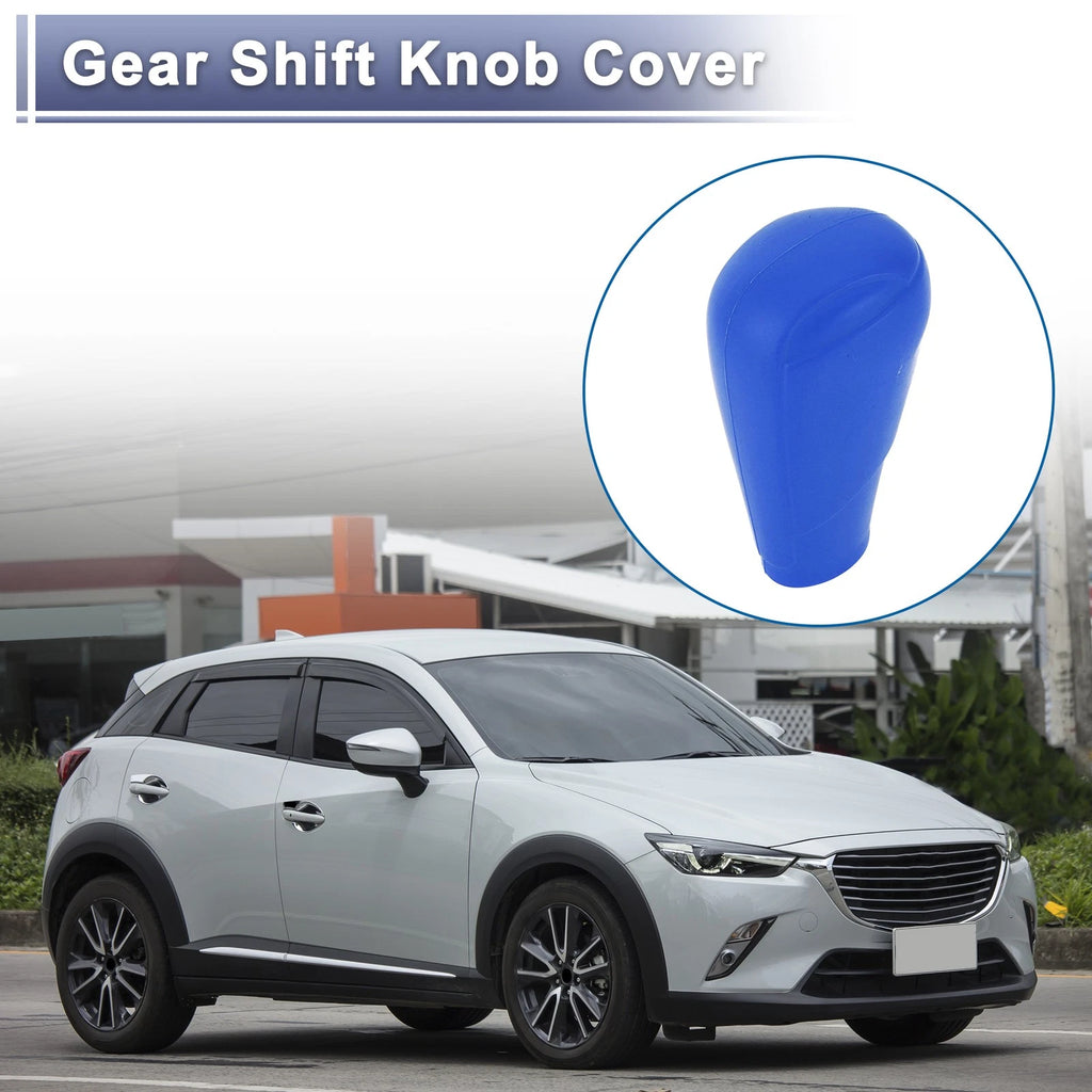 1 Pc Gear Shift Knob Cover for Mazda 3 (2014–2019) Blue Silicone
