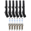 Set of 6 Spark Plugs & 6 Ignition Coil Boots for W205 C218 W222 E400 S550e