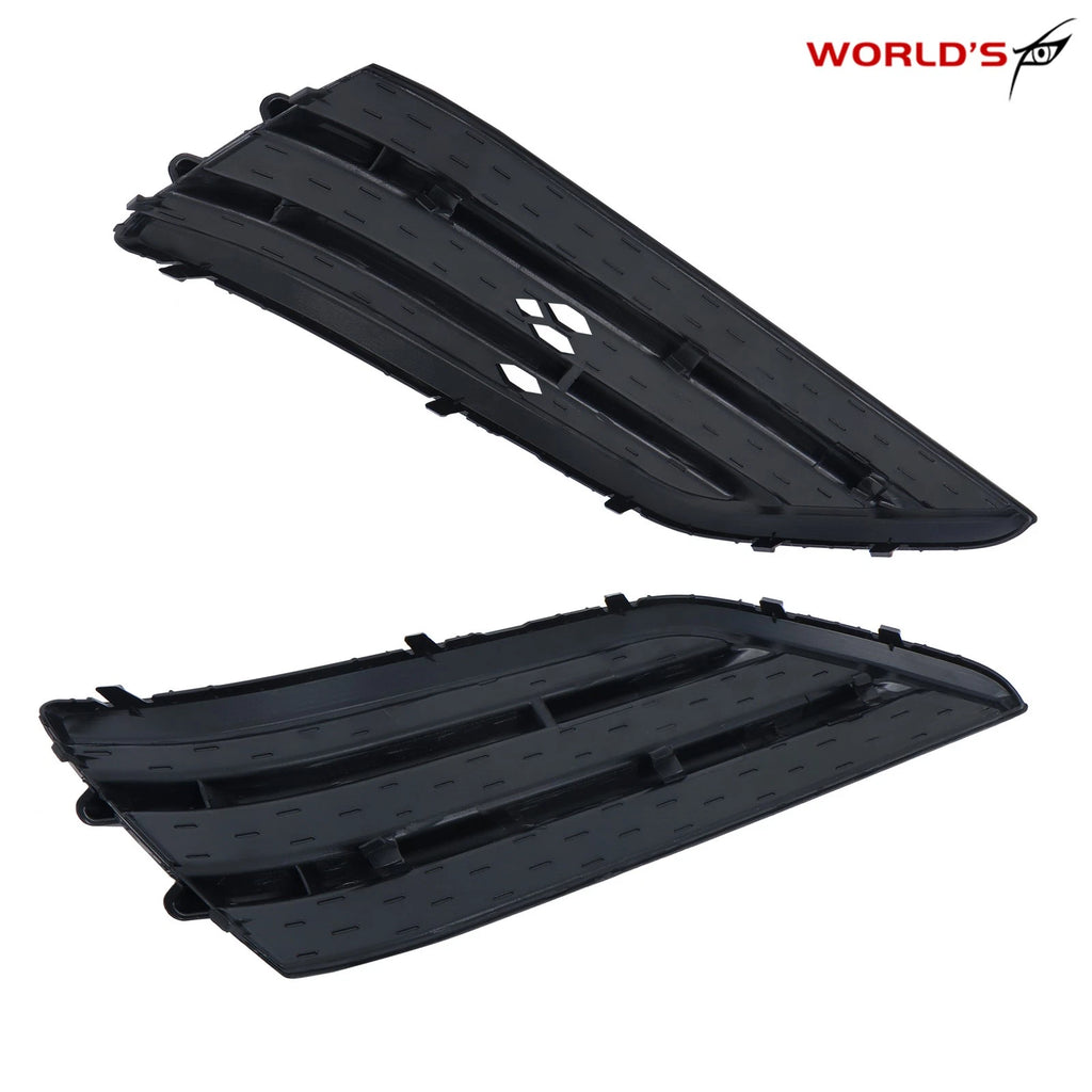 Set of 2 Bumper Fog Light Lamp Covers for Honda Pilot (2016–2018) Black Housing