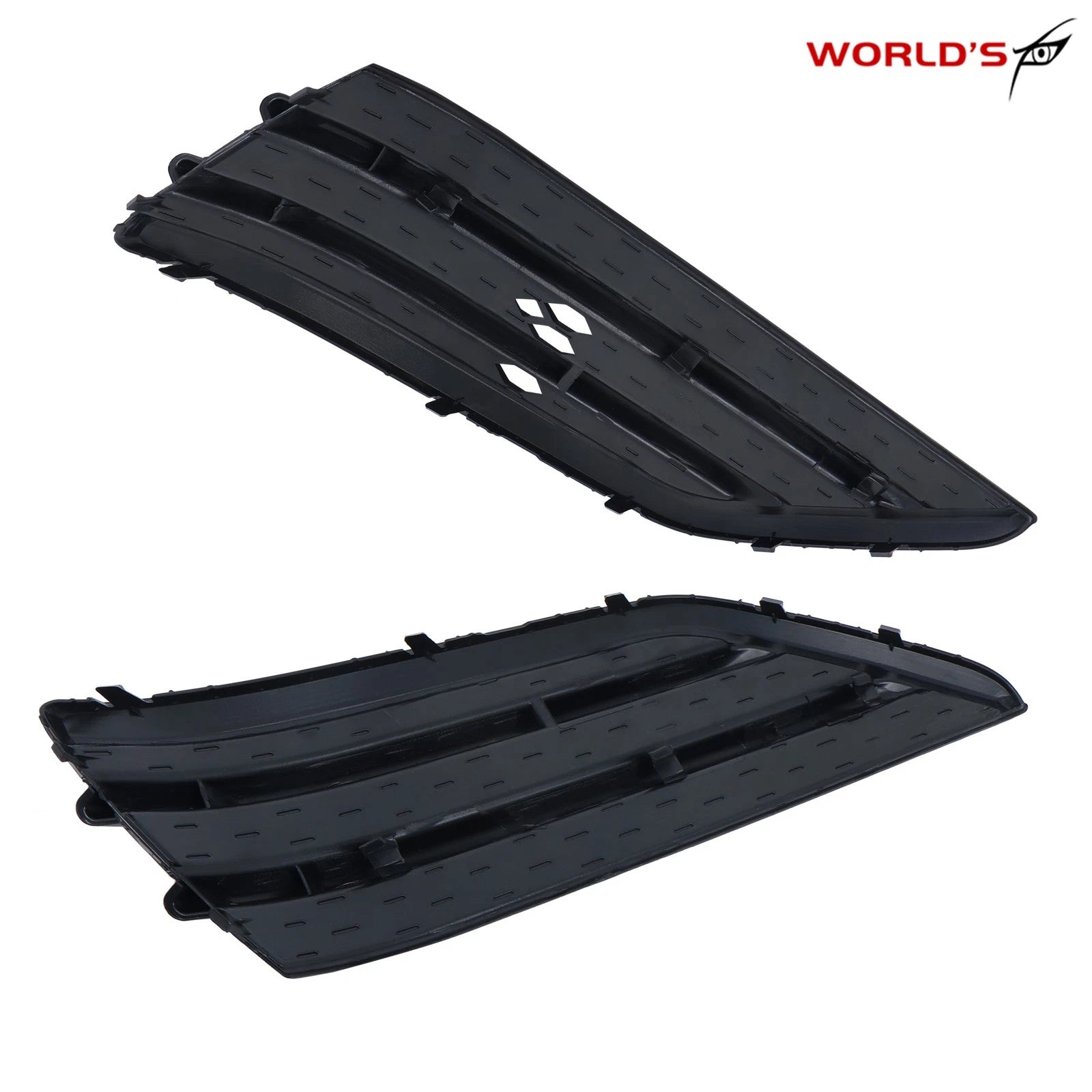 Set of 2 Bumper Fog Light Lamp Covers for Honda Pilot (2016–2018) Black Housing