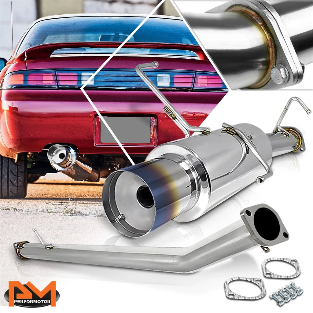 4.5" Burnt Tip Muffler Catback Exhaust Pipe for Nissan 240SX S14 (1995–1998)