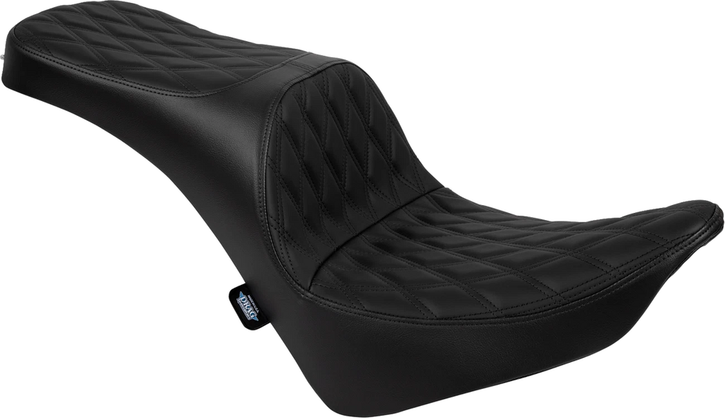 Freedom Seat for Harley-Davidson (2014–2023) - Solar Leather, Double Diamond Black