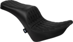 Freedom Seat for Harley-Davidson (2014–2023) - Solar Leather, Double Diamond Black