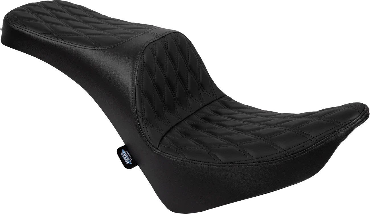 Freedom Seat for Harley-Davidson (2014–2023) - Solar Leather, Double Diamond Black