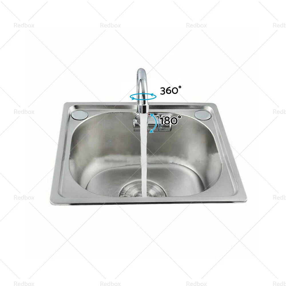 Single Cold Water Faucet for RV Motorhome (360 Rotation, 1/2in Mounting)