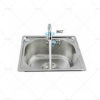 Single Cold Water Faucet for RV Motorhome (360 Rotation, 1/2in Mounting)