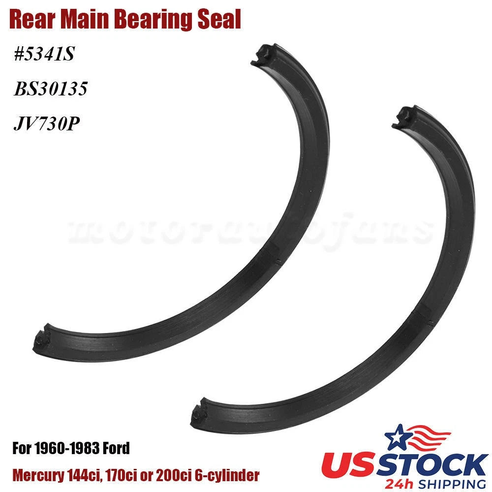 Rear Main Bearing Seal for Ford Mercury 144-170-200 Inline 6 (1960–1983) Rubber