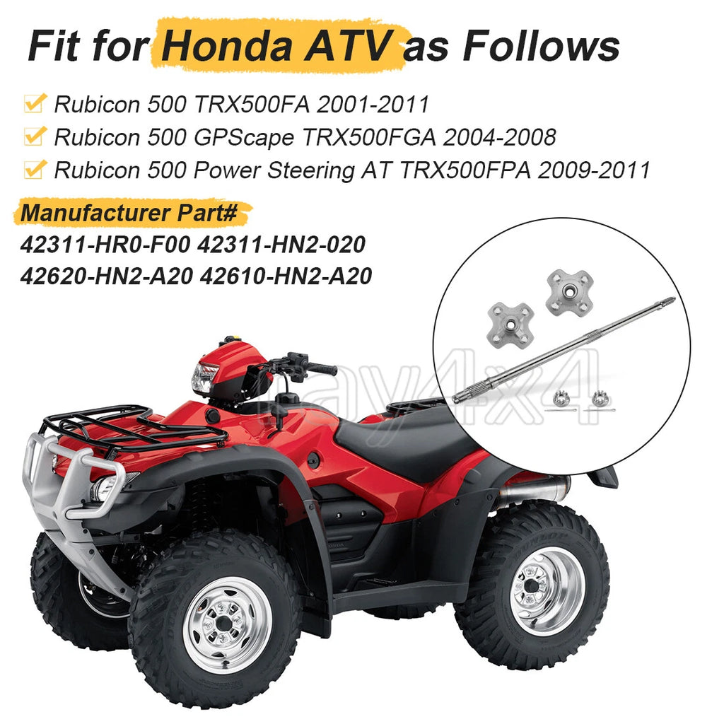 Rear Axle Shaft Wheel Hub for Honda Rubicon 500 TRX500FA FGA FPA (2001–2011)