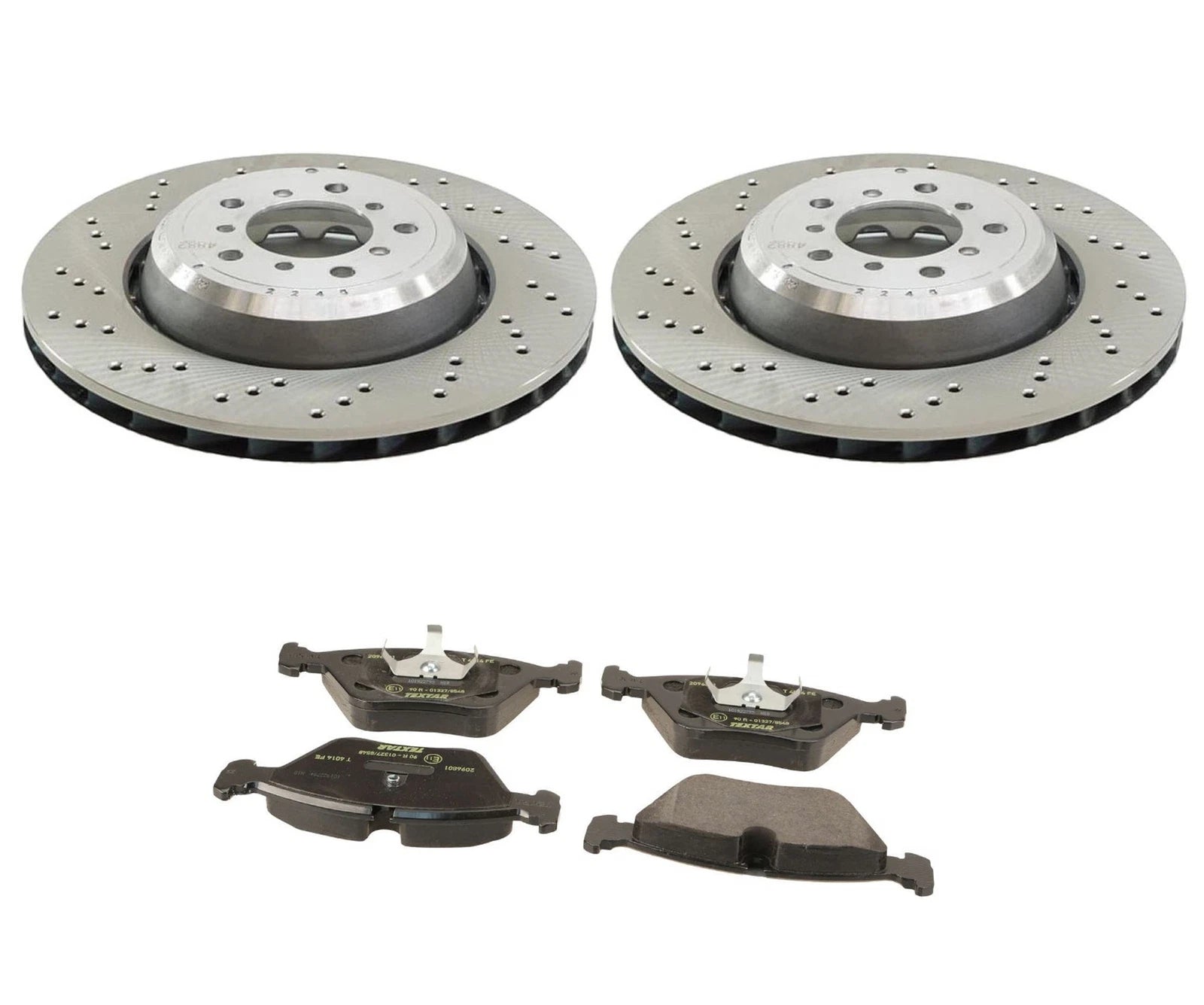 Front Disc Rotors & Textar Pads Brake Kit for BMW E46 M3 (2001–2002)