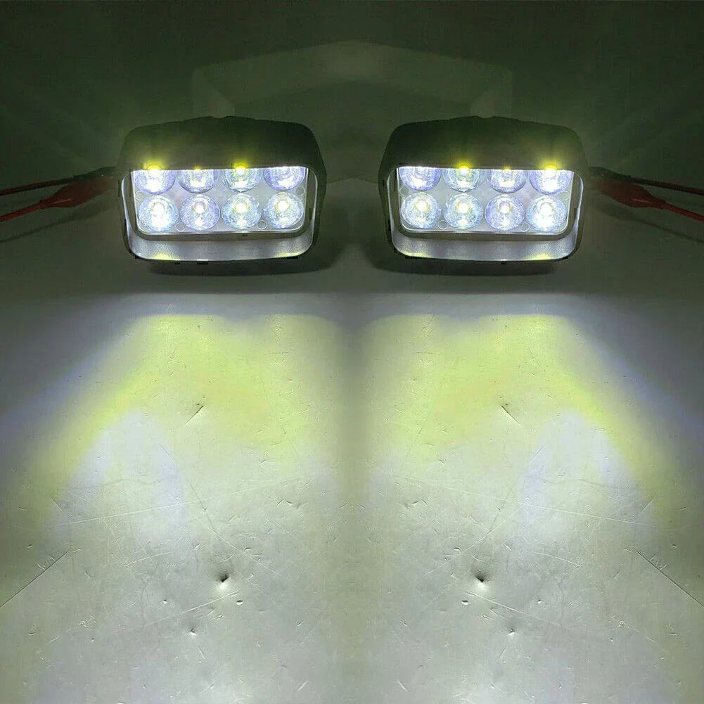Motorcycle Front Headlight Fog Lights 8-LED for UTV ATV