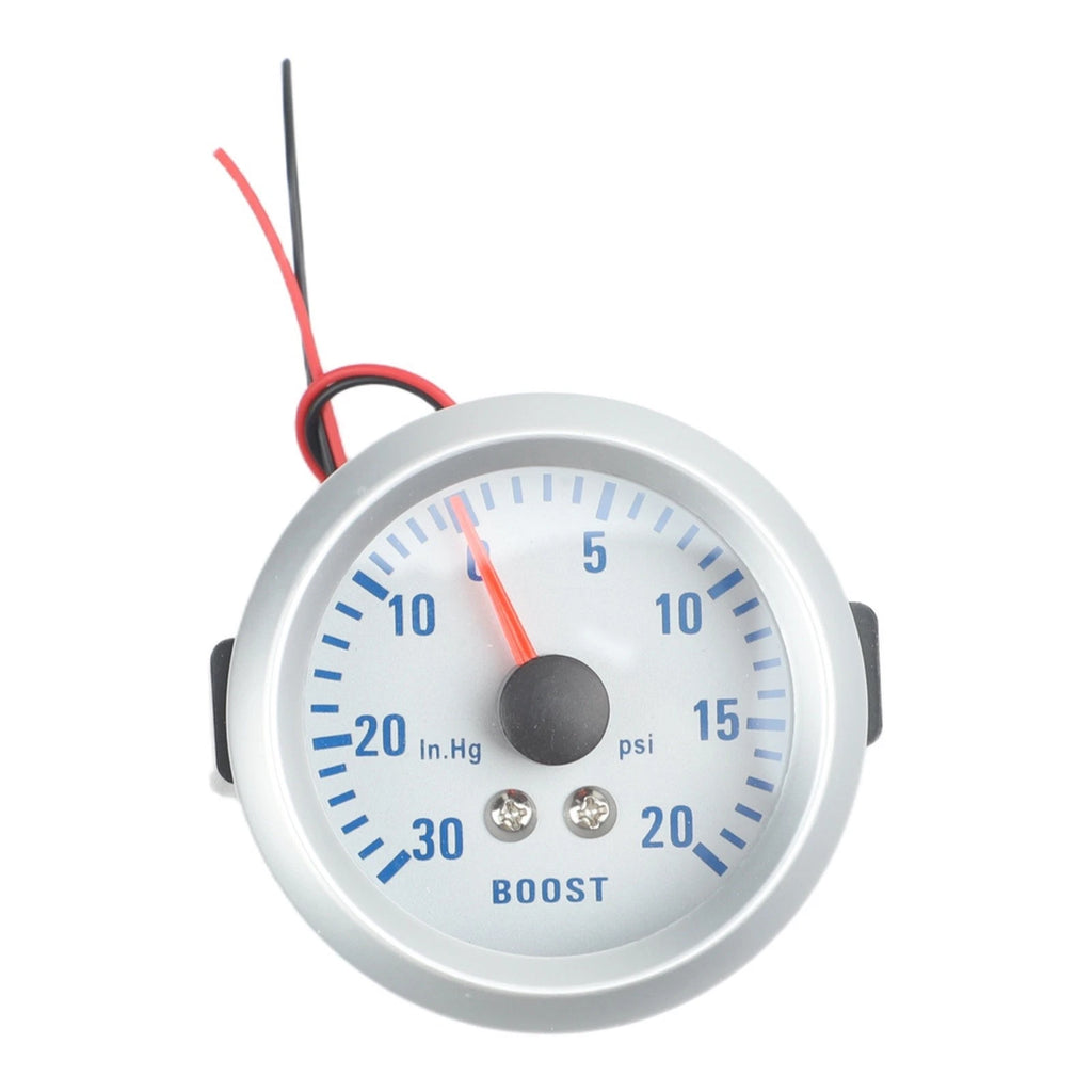 Turbocharger Boost Gauge 12V 52mm for Car Modifications (30-20 PSI) Blue Light