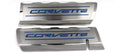Fuel Rail Covers w/Dark Blue Solid Vinyl "CORVETTE" Inlay for 2014-2019 Corvette