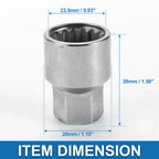 Wheel Lock Lugnut 9/10" Anti-theft Screw Nut Removal Key for Porsche