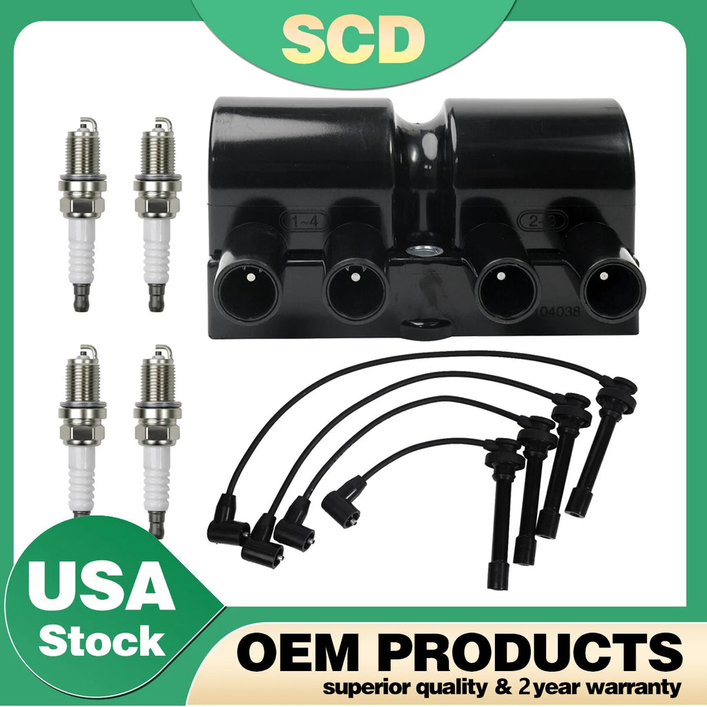 Ignition Coil & Spark Plug Wire & Spark Plug UF356 for Chevy Isuzu Daewoo Lanos (1999–2002)