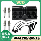 Ignition Coil & Spark Plug Wire & Spark Plug UF356 for Chevy Isuzu Daewoo Lanos (1999–2002)