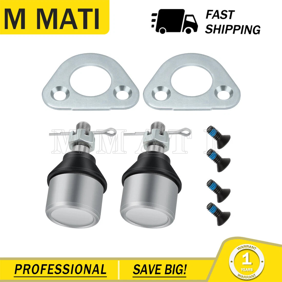 2 Front Ball Joints & Brackets Kit for Polaris Sportsman Magnum Ranger Scrambler (2000–2023)
