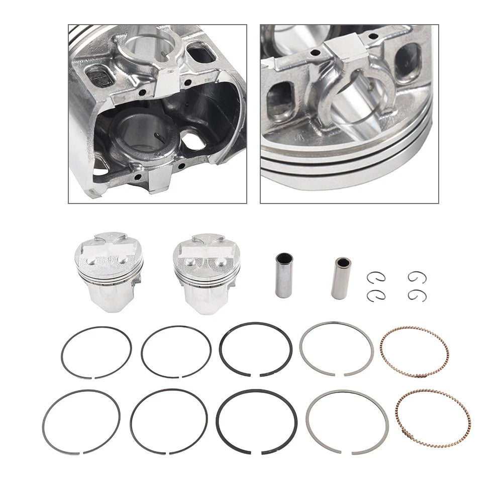 2X 62mm Piston Ring Kit for Kawasaki Ninja 250 (1986–2007) GPX 250R ZZR 250
