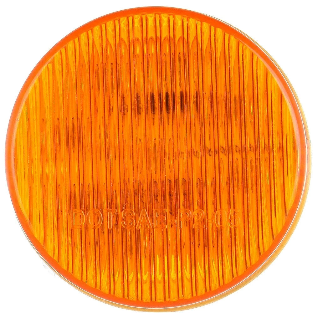 Set of 4 Red & Amber 2" Round LED Clearance Side Marker Lights for Trailer