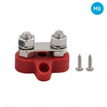 Bus Bar M8-M8 2 Post 150A Red for 12V 24V Systems