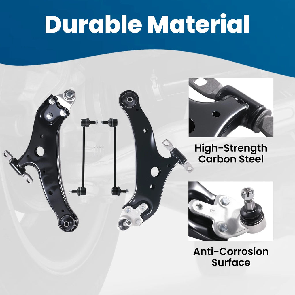 4X Front Lower Control Arm Sway Bar Link for Toyota Highlander (2008–2019) Venza (2009–2016)