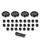 28PCS Wheel Nut Covers for Tesla Cybertruck (2023–2023) - Glossy Black