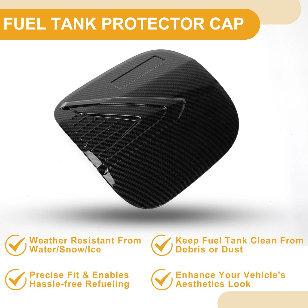 Fuel Tank Door Cap for Mitsubishi Eclipse (2018–2025) Carbon Fiber Black