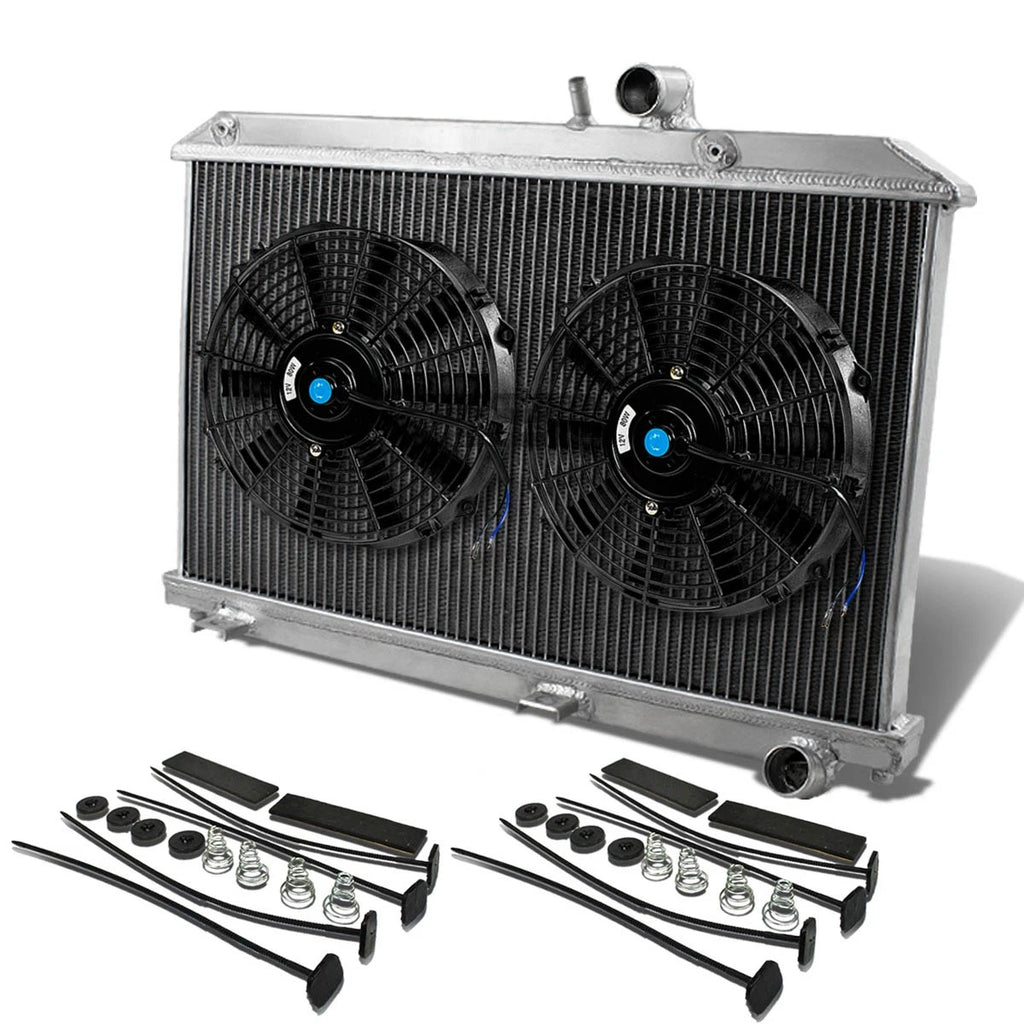 Aluminum Radiator with 10" Black Fans for Mazda RX-8 SE3P/JMZSE (2003–2012)