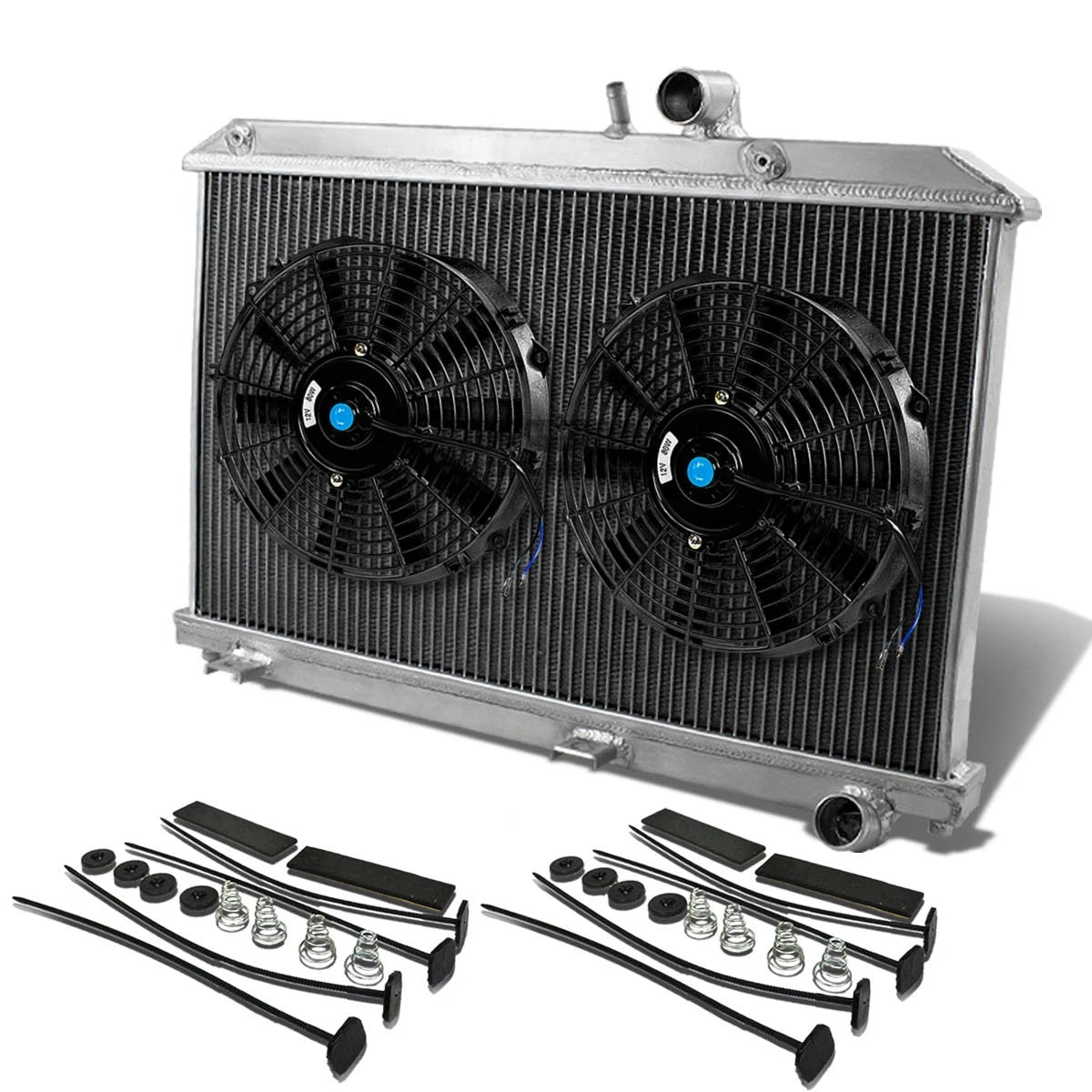 Aluminum Radiator with 10" Black Fans for Mazda RX-8 SE3P/JMZSE (2003–2012)