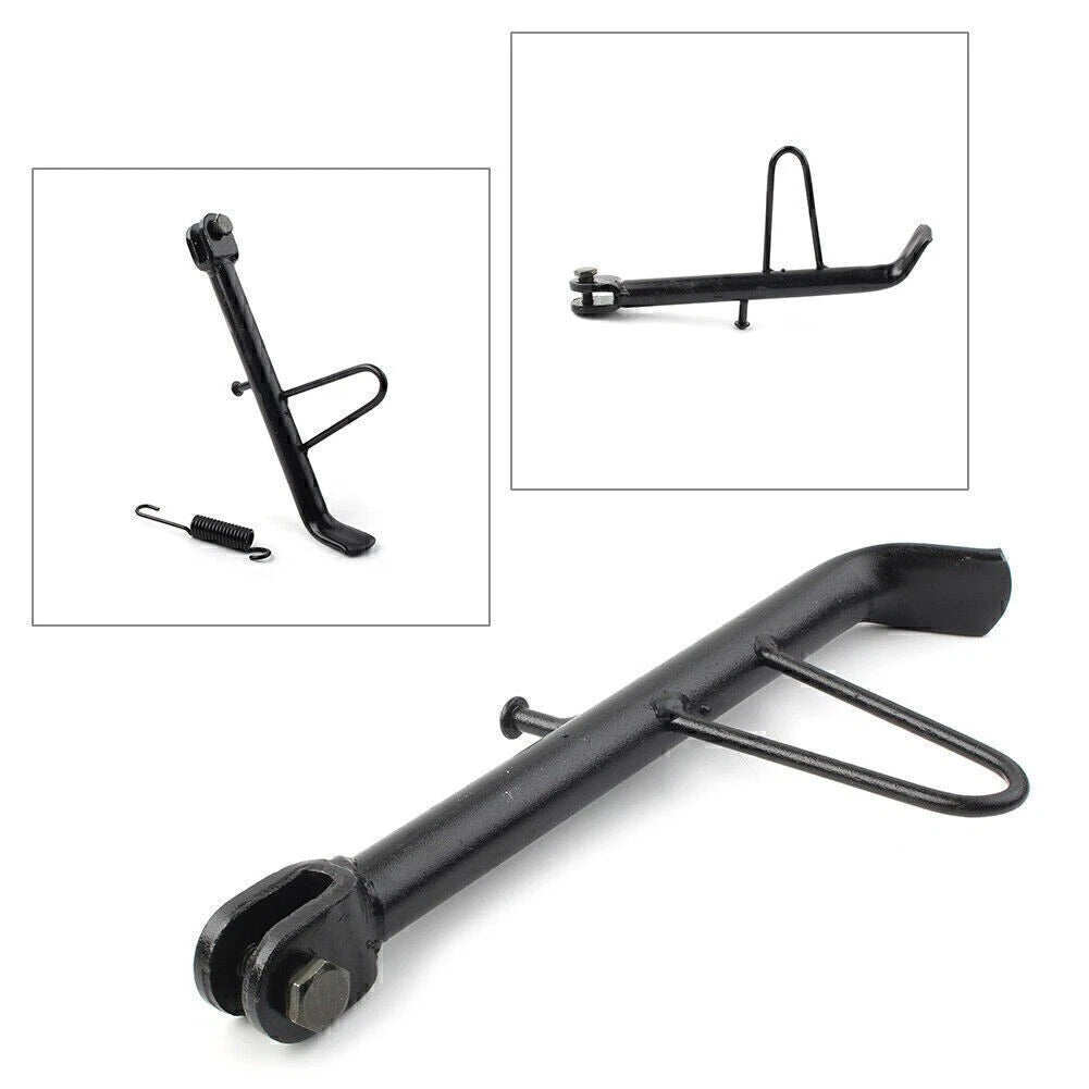 Kickstand Foot Side Stand Support for Universal Motorcycle Scooter E-Bike 21CM Black