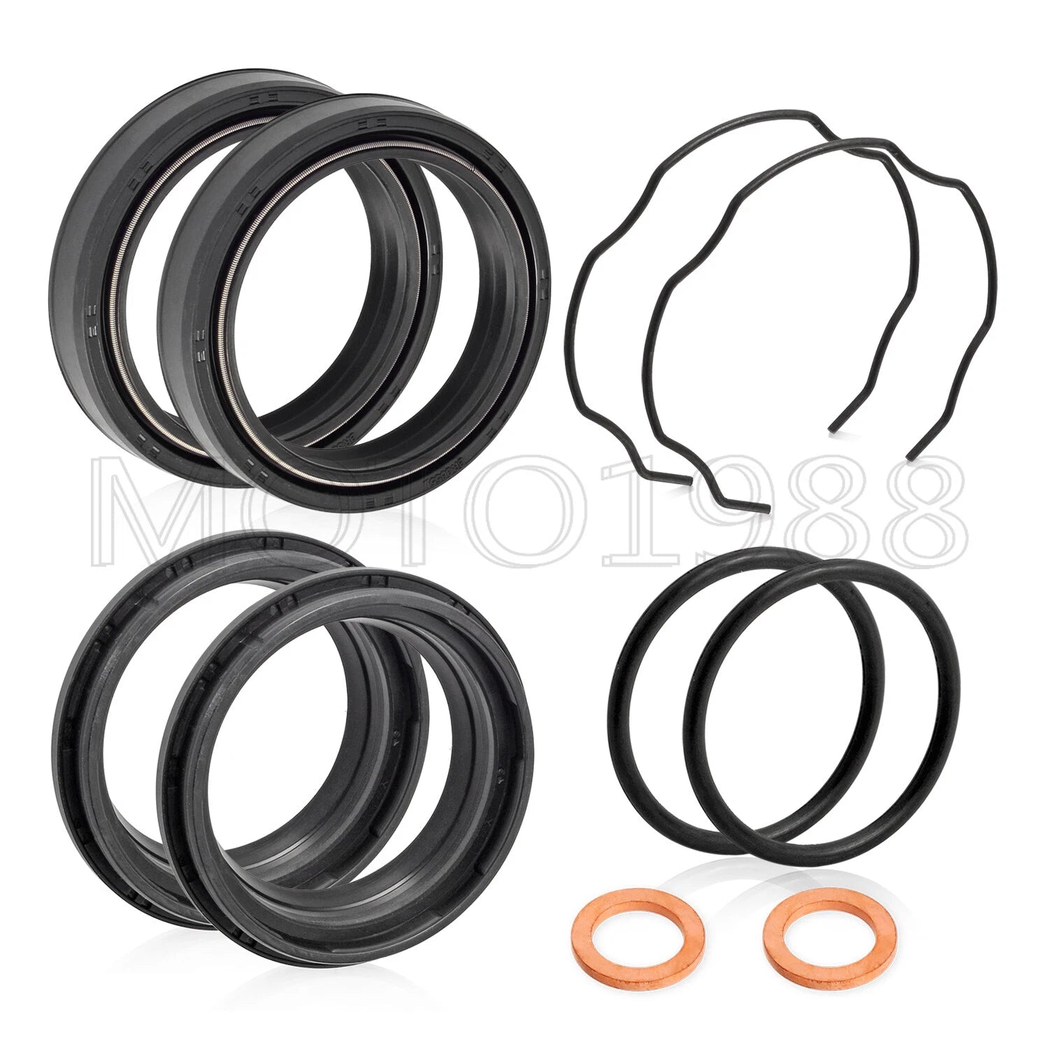 Front Fork Shock Absorber Oil Seal Kit for Suzuki GSXR1000 (2005–2008), GSX1300R (2008–2015)