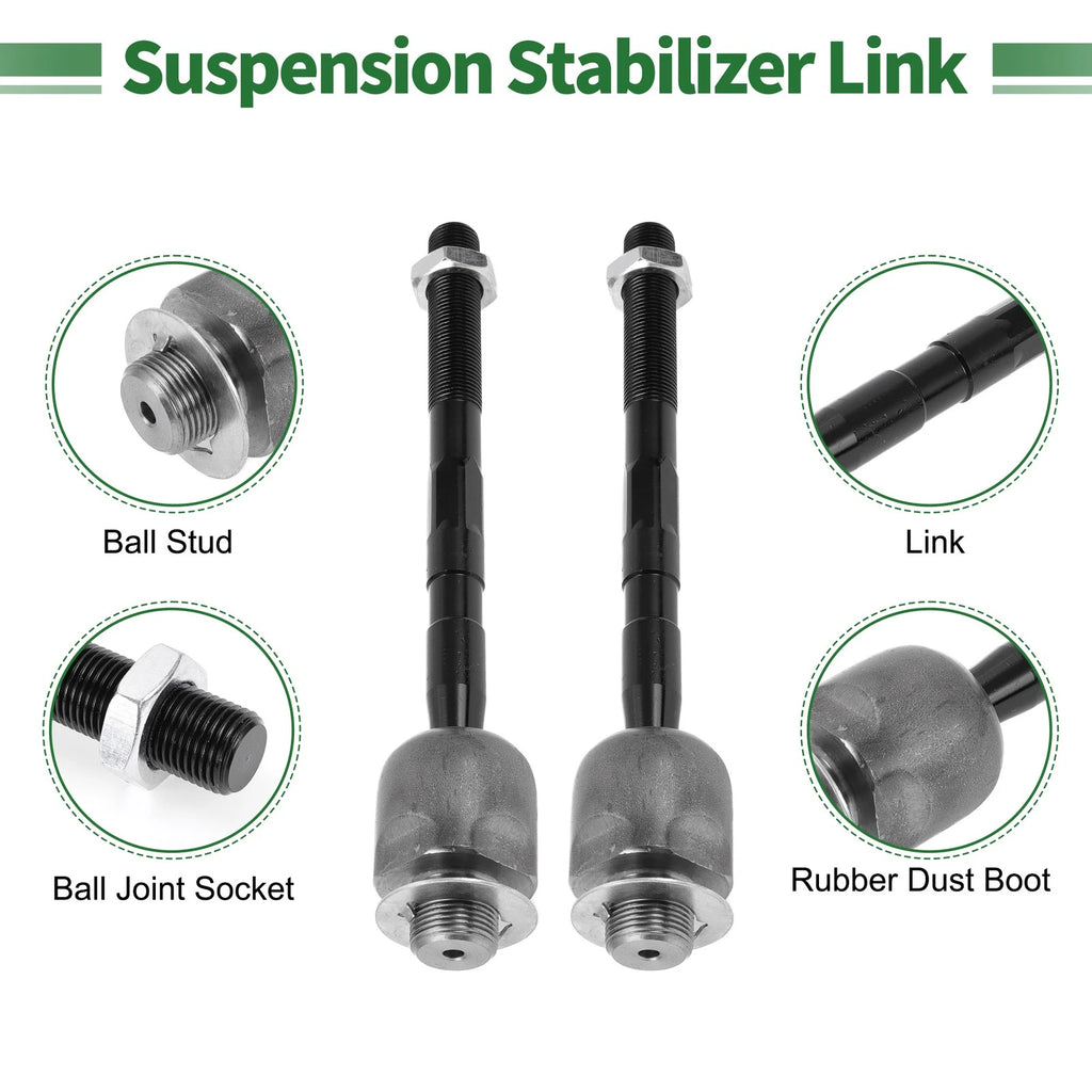 8pcs Front Suspension Kit Tie Rod End Sway Bar Link for Ford Edge (2007–2010)