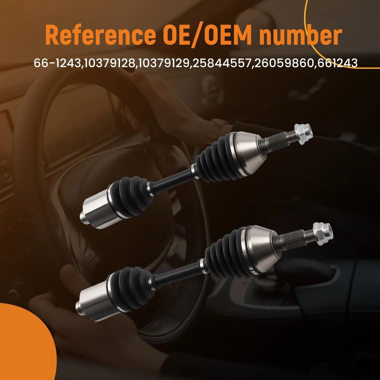2X CV Axles for Chevrolet Malibu 2.2L (2004–2008) Pontiac G6 3.5L (2005–2006)