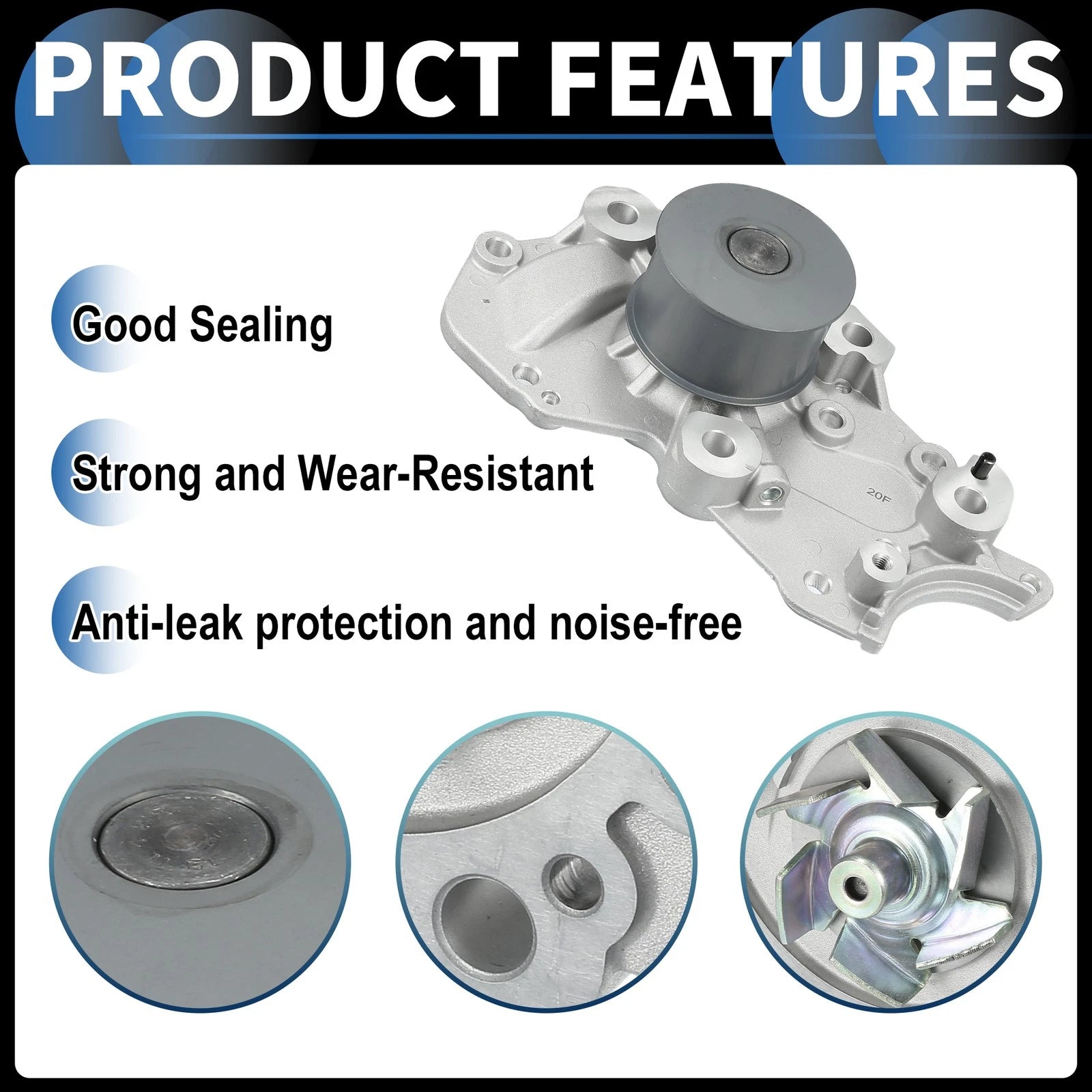Water Pump with Gasket Kit for Hyundai Santa Fe (2001–2006) No. 251003E000