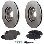 Brake Disc Rotors and Pads Kit for VW Taos Jetta Golf Audi A3