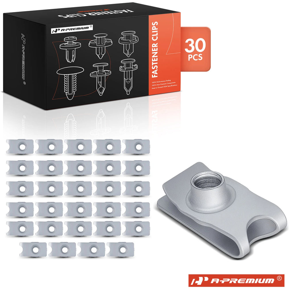 30Pcs Zinc Bumper Cover Retainer Clips for Honda Acura 