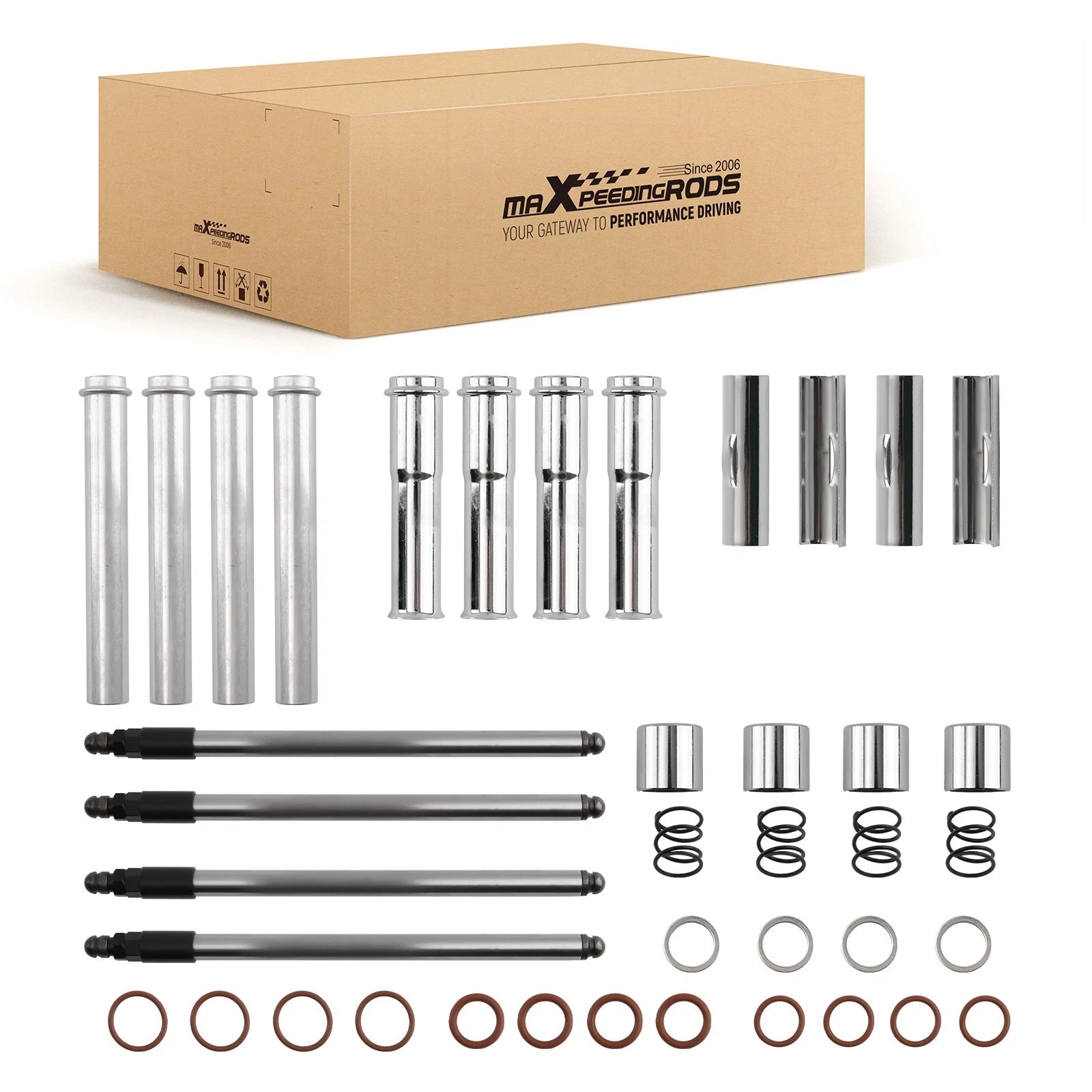 Adjustable Pushrods & Push Rod Cover Kit for Harley-Davidson Twin Cam (1999–2017)