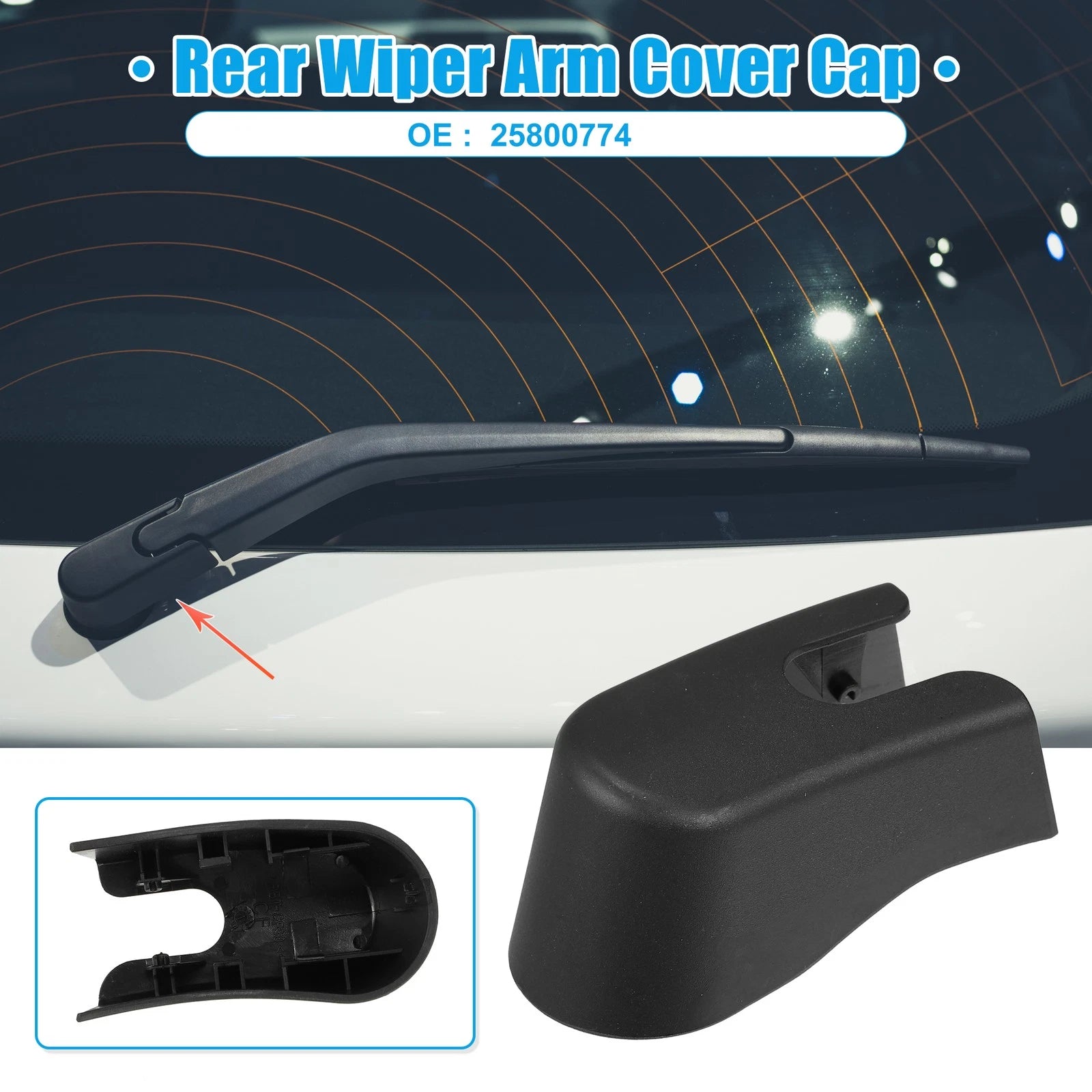 Wiper Arm Nut Cover Cap for Buick Enclave (2008–2017) - Pack of 1