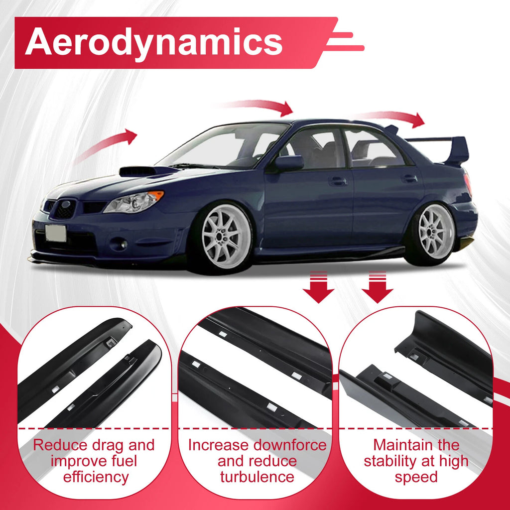 Set of 2 Side Skirts Extensions for Subaru Impreza WRX STI (2002–2007)