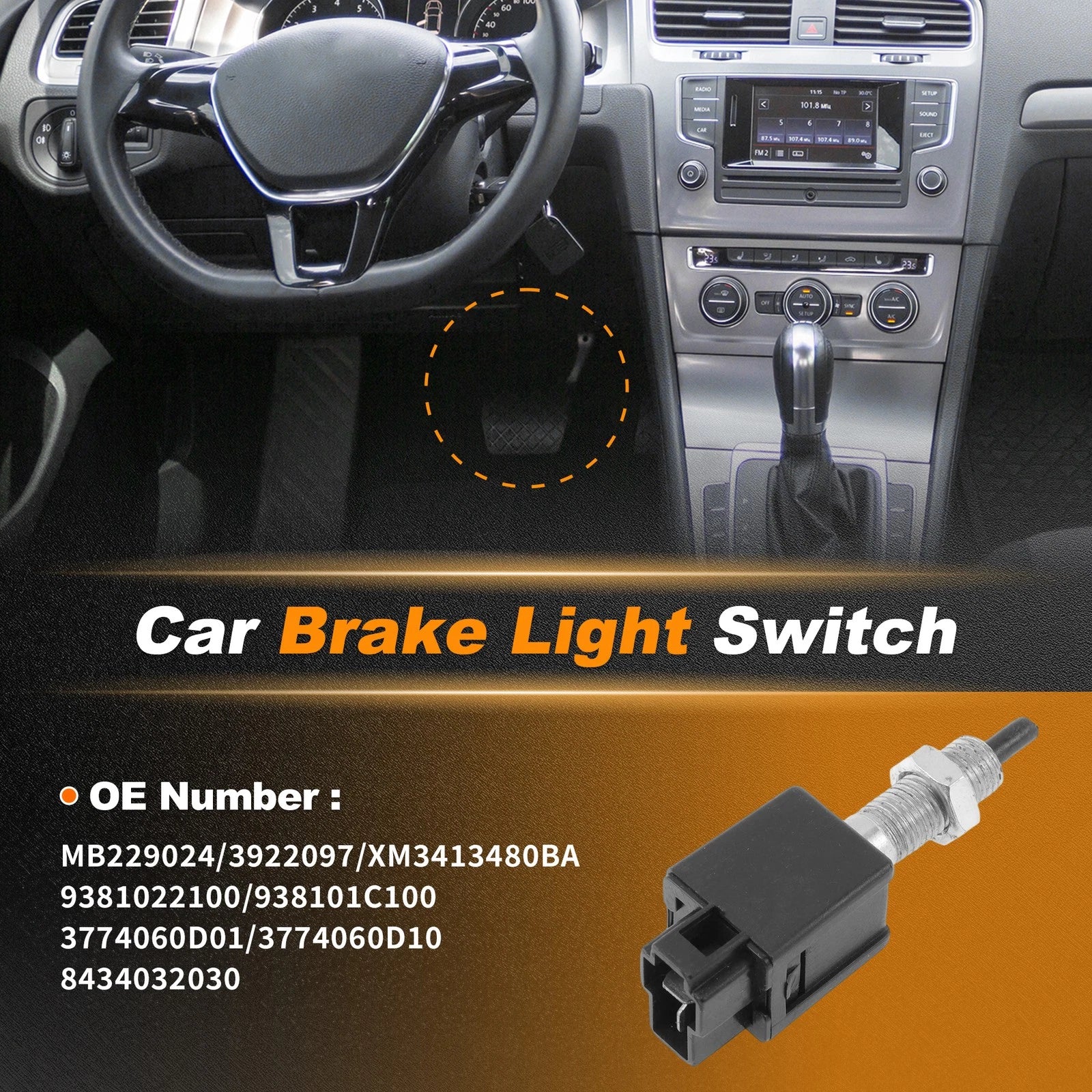 Brake Light Switch for Chrysler Sebring (1995–1999) MB229024 1 pcs