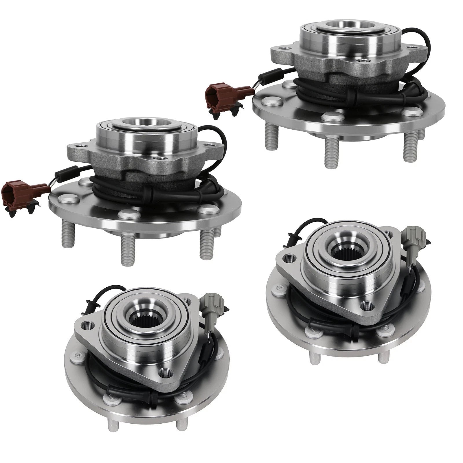 Front Wheel Bearing Hub Assembly Set for Infiniti QX56, Nissan Armada, Pathfinder (2004–2015)
