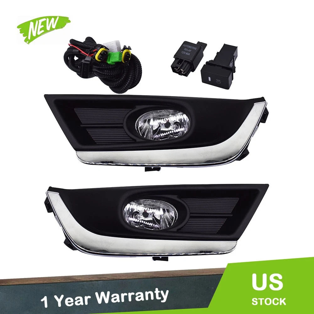 Set of 2 Bumper Fog Lights with Wiring for Honda CR-V (2017–2018)