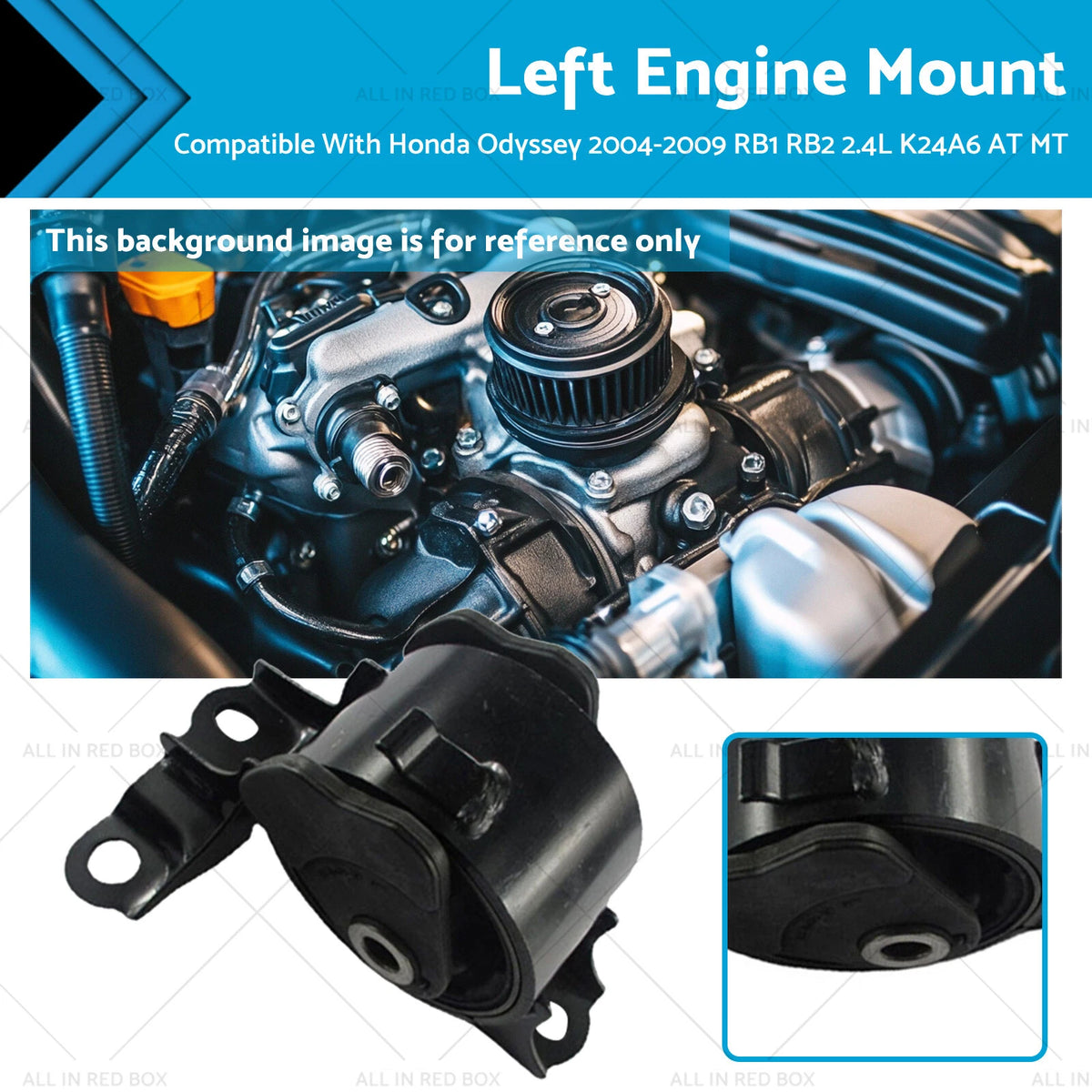 Left Engine Mount for Honda Odyssey RB1 RB2 2.4L K24A6 (2004–2009)