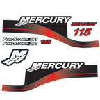Set of 2 Marine Outboard Decals for Mercury 115 HP (N/A) 881649A01