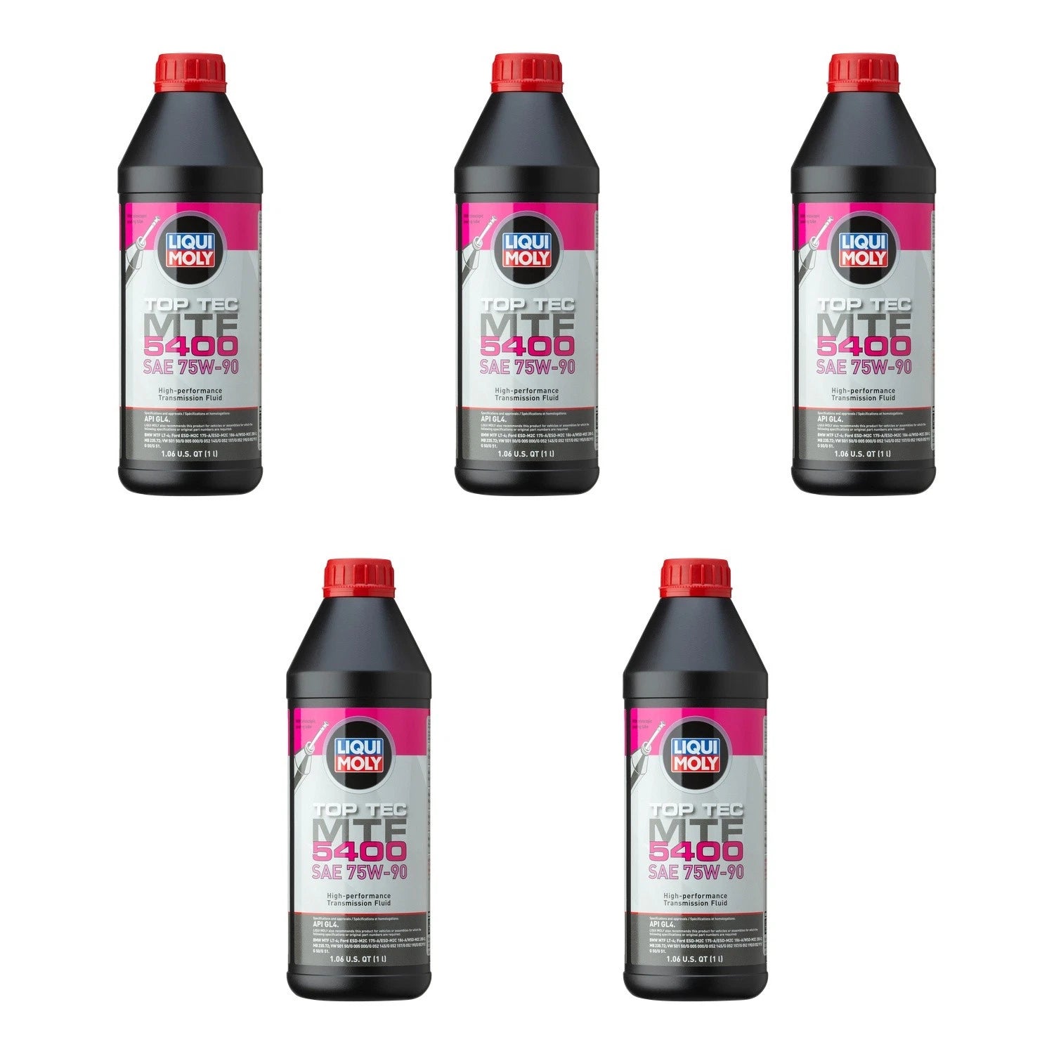 Set of 5 Liqui Moly Top Tec MTF 5400 75W-90 Gear Oil (5L)