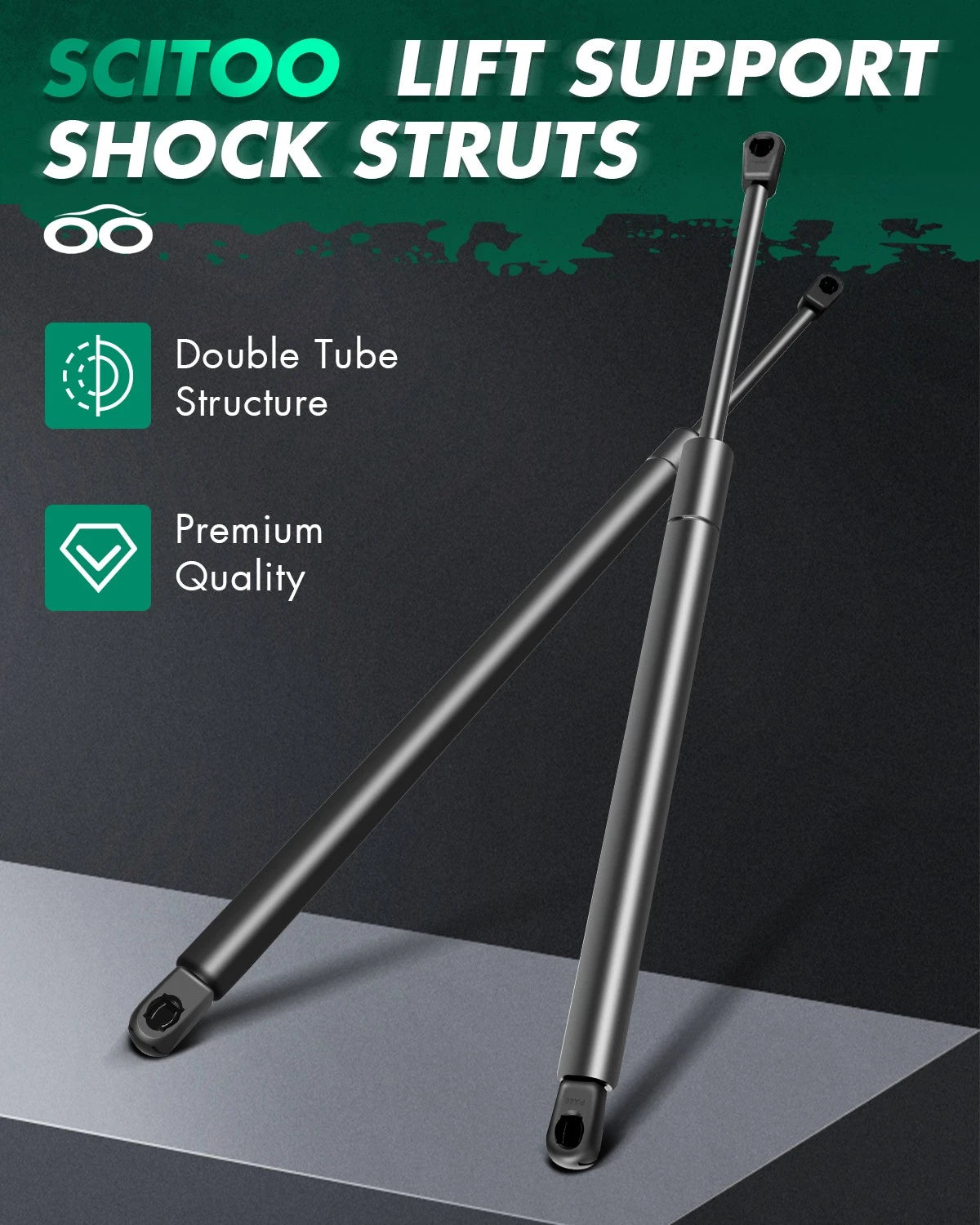 Set of 2 Lift Supports for Ford Expedition (1997–2002) Gas Strut