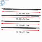 Set of 4 Window Moulding Trim Seal Weather Strips for Toyota Corolla (2009–2012)